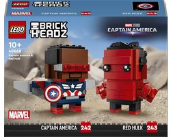 LEGO Marvel Brickheadz 40668 - Captain America en Rode Hulk