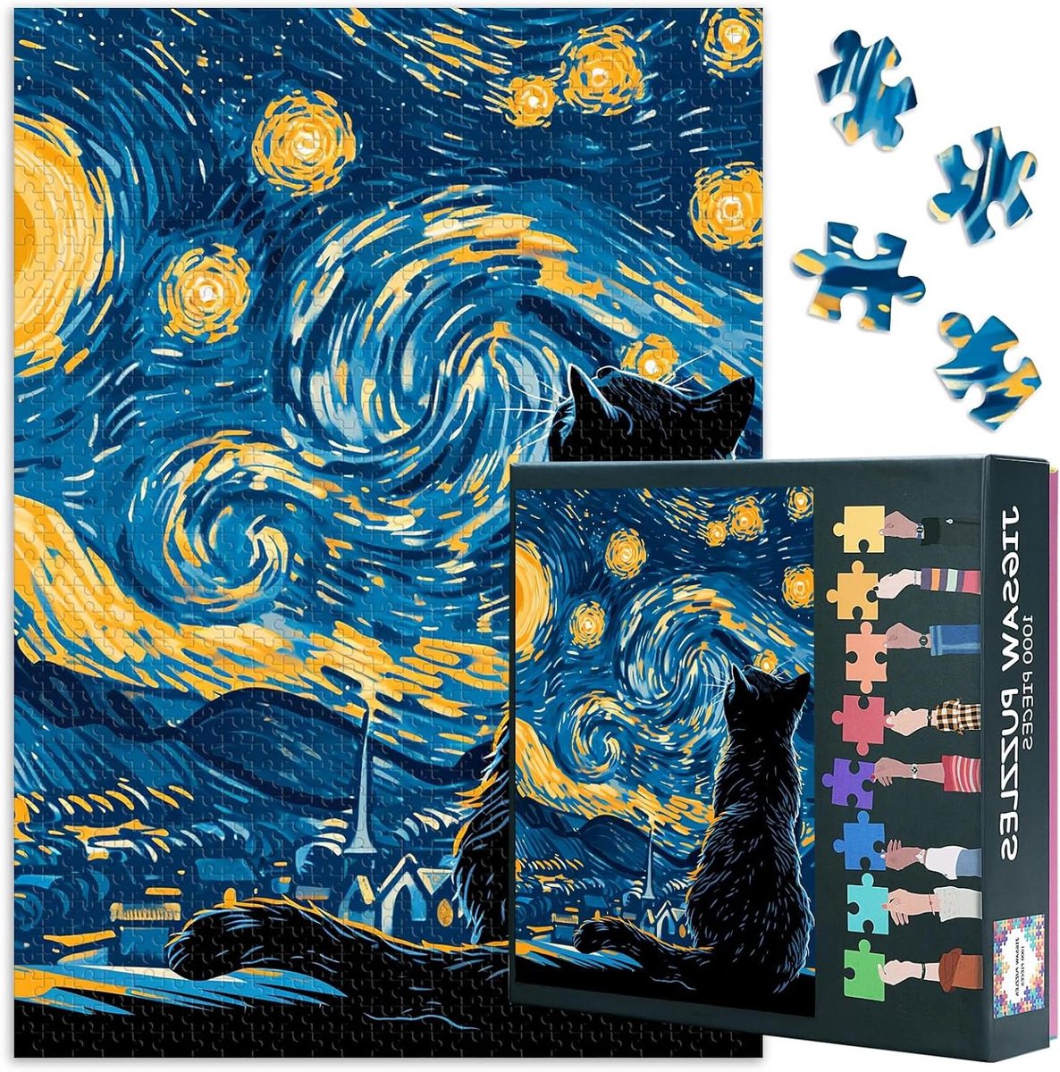 Legpuzzel 1000 Stukjes - Puzzel Volwassenen - Ontspanning en Geheugen - Dikke Kartonnen Stukjes - 70 x 50 cm