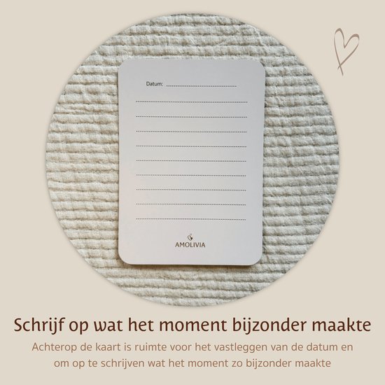 Amolivia Mijlpaalkaarten Zwangerschap - Mijlpaalkaarten Baby - Milestone Baby Cards van Merkloos — afbeelding 4