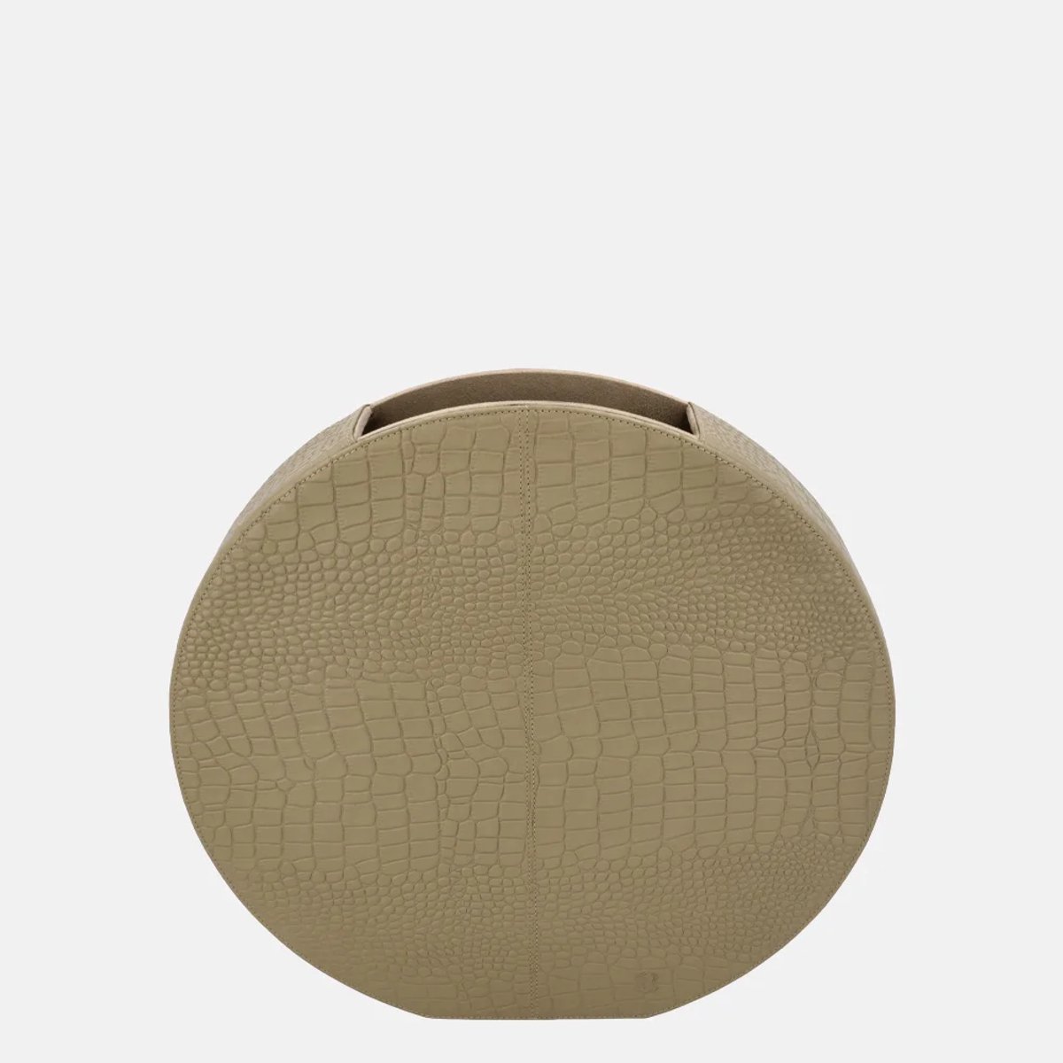 Chamada leren vaas croco medium taupe