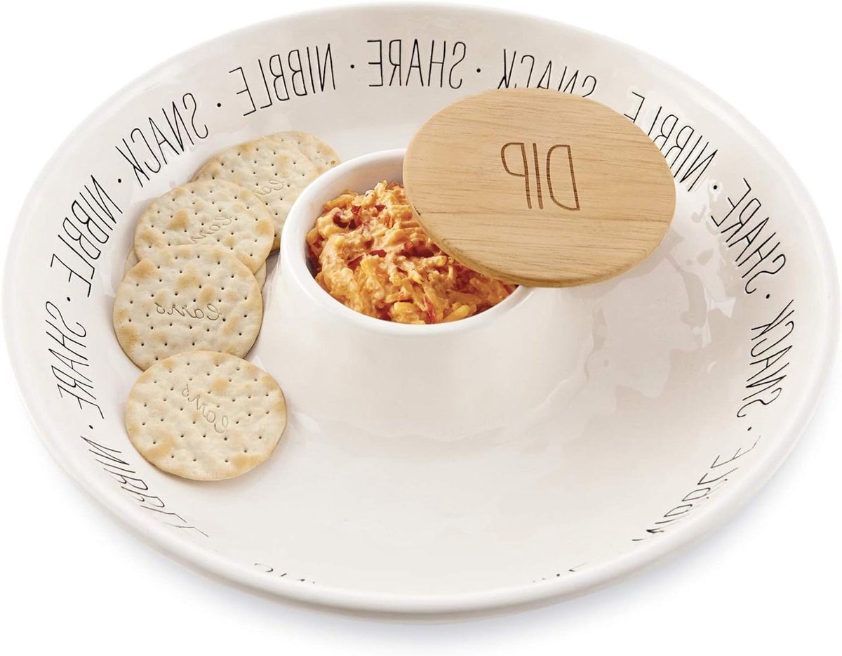 Mud Pie 41800022 (Bistro Server) Circa Chip N Dip Set, Dolomiet
