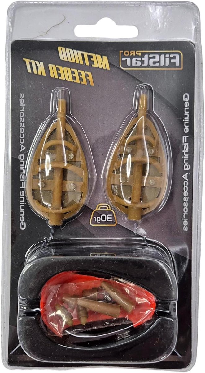 Inline Method Feeder Kit - Visvoer Dispenser Set - Karper Vissen - Hollow Out Design - 30g 3 Stuks - Groen