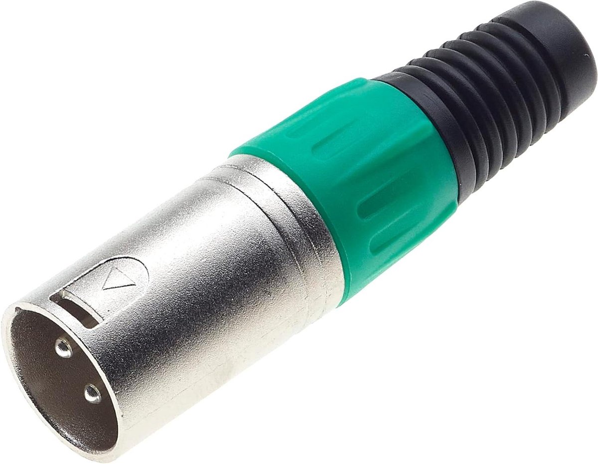 XLR Plug Groen - Microfoon Connector - Audio Verbindingen - Metalen Constructie - 3 Pins - Groen