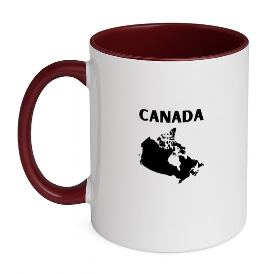 Hacebo® - Canada koffiebeker bordeaux - Piloot - Canada cadeau - thee mok - koffie beker - beste land - Leuk cadeau voor je Vriend om te geven - koffiemok - 350 ML inhoud