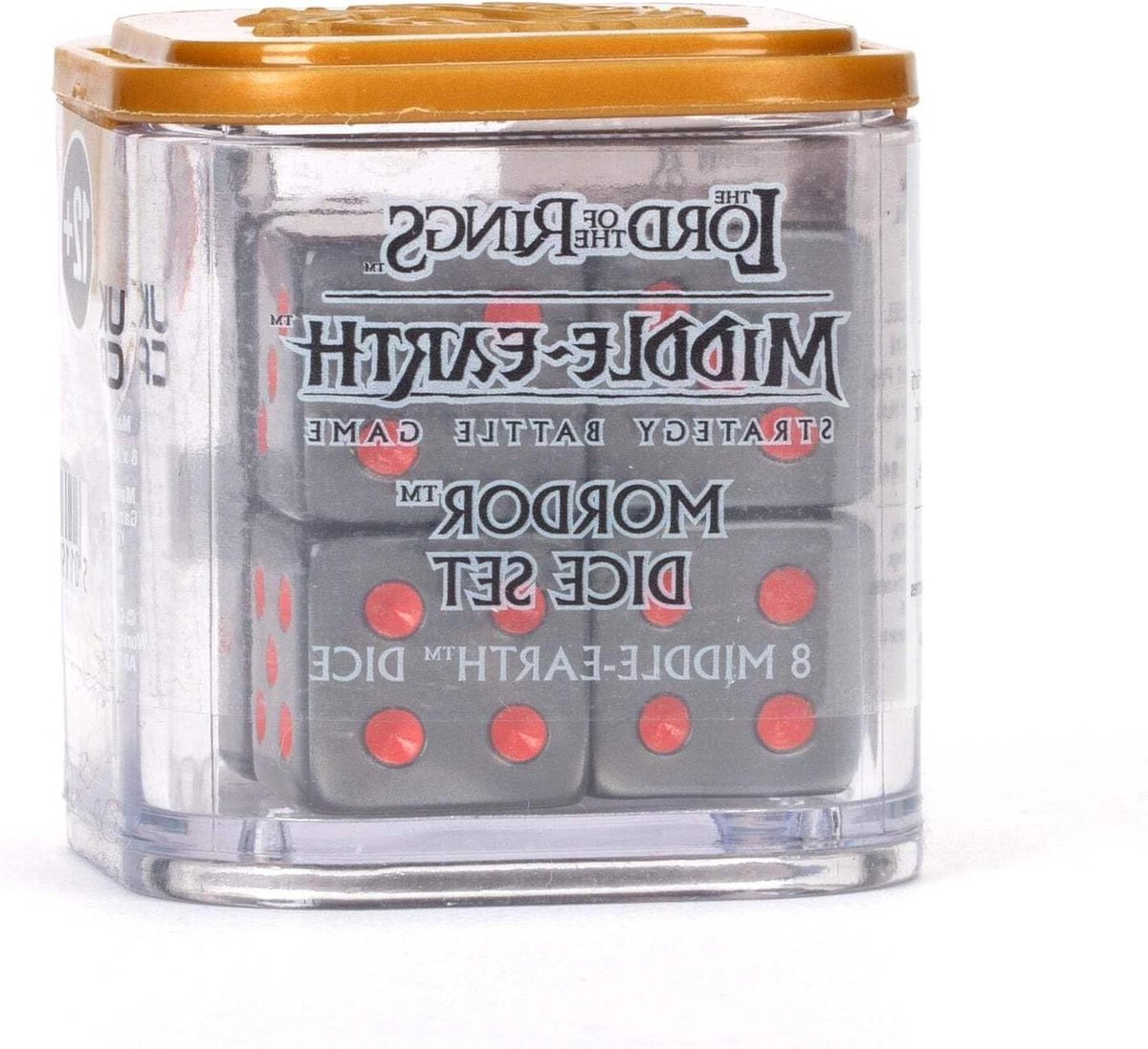 Dobbelstenen Set - Spel Dobbelstenen - Tafelspel Spelen - Met Oog van Sauron - 16 mm - Zwart Rood