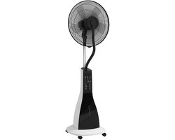 Staande Ventilator – Nevelventilator – Ventilator Met Water – 90W – 3 Liter Tank – 3 Standen – Oscillerend – Woonkamer – 120 cm – Afstandsbediening – Zwart