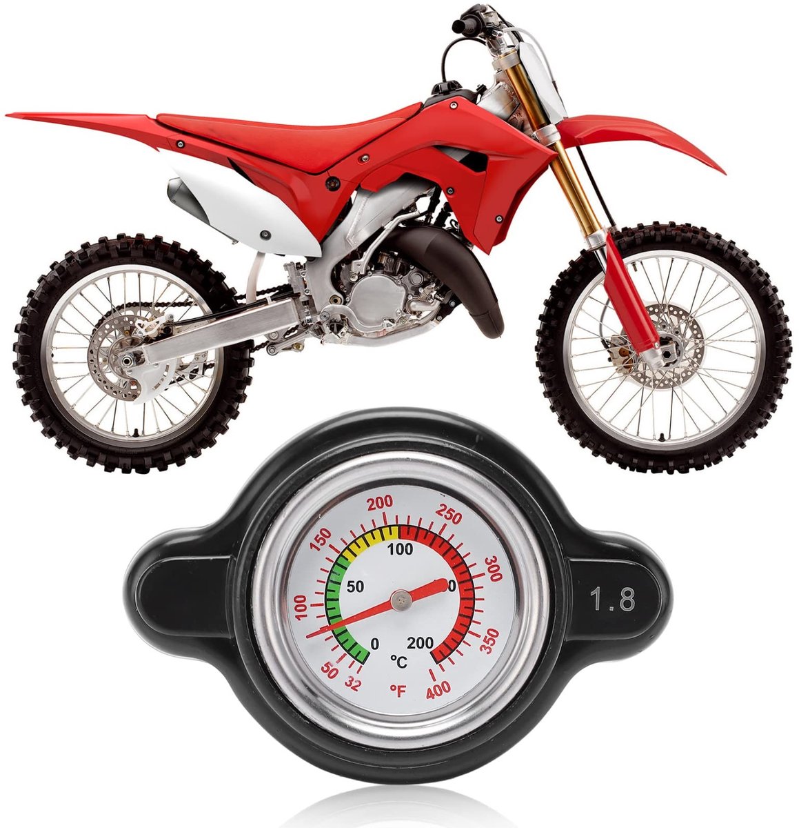 Dailygoods - Dailygoody - Motor-koelerdeksel - Hogedrukradiator - Temperatuurweergave - Metaal en aluminium - Vervangingsonderdeel - CR250R
