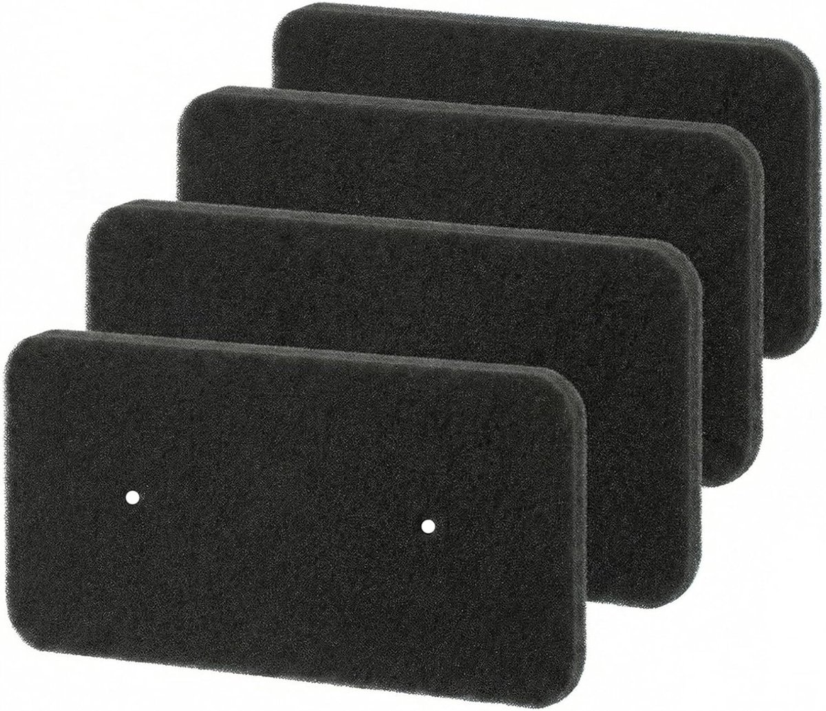 4 stuks - geschikt voor Hoover Candy- filterelement - vervangingsfilter 275 x 125 x 10 mm - Zwart
