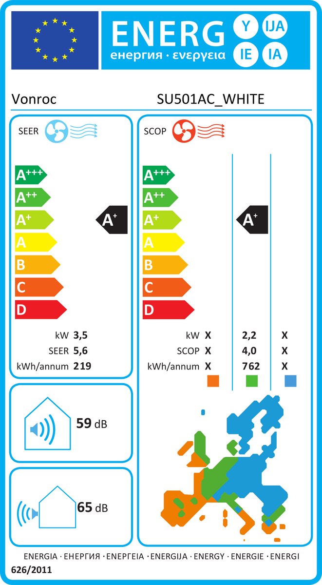 VONROC Mobiele Split Airco 4-in-1 thumbnail 2