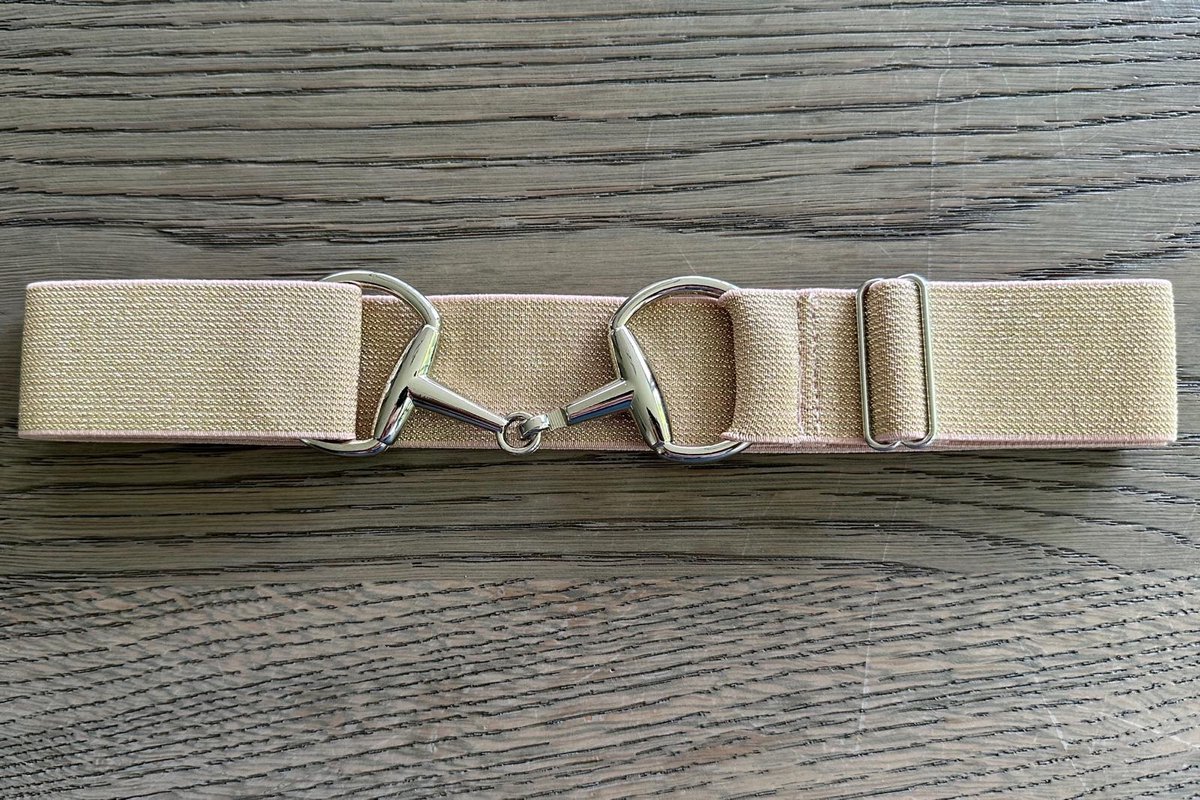 Paardrijriem - Glitter Roze - Zilver - Trensriem - Paardrij Riem - Paardrijden - Riemen
