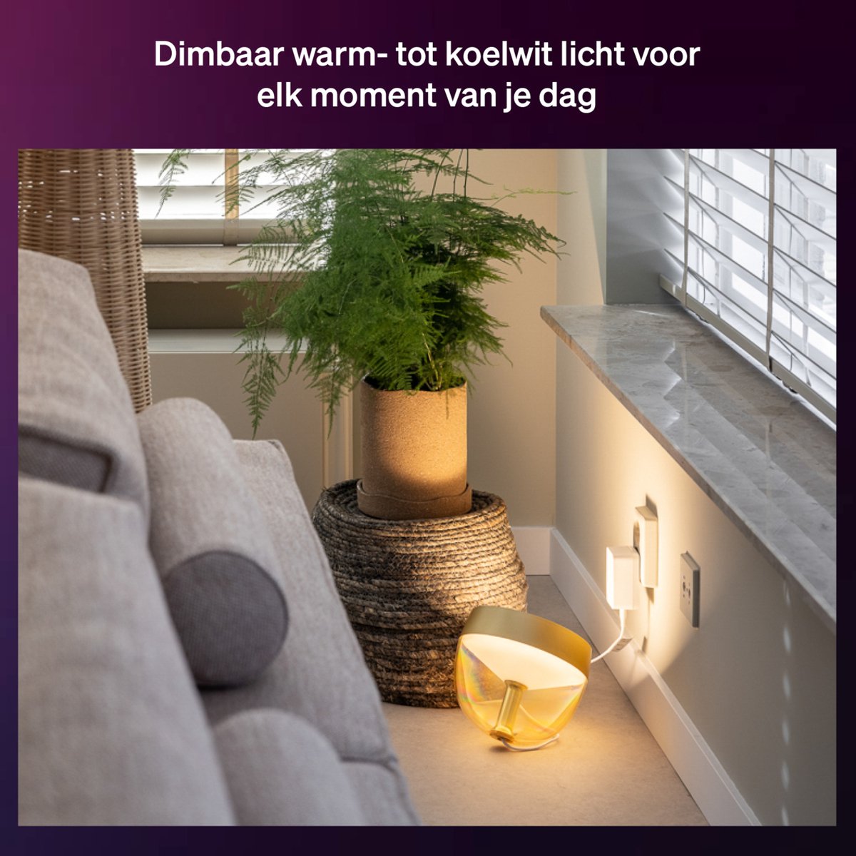 Philips Hue Iris tafellamp - wit en gekleurd licht - koper – foto 5