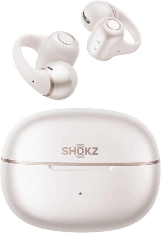 Shokz OpenDots 2 Open-ear Clip-on Oortjes – Dolby Audio – Draadloze Oordopjes – Wit