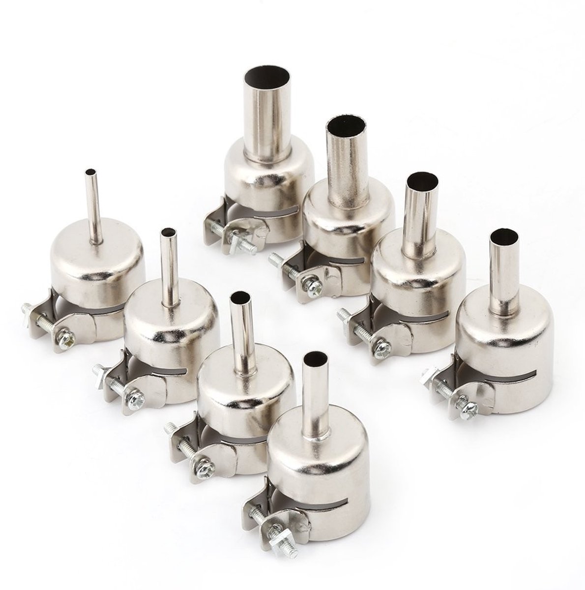 Dailygoods - Dailygoody - 8pcs Hot Air Gun Nozzles - Universele Vervangstukken - Hoge kwaliteit - Geschikt voor 850 852 950 850A 852D - Precisie en duurzaamheid