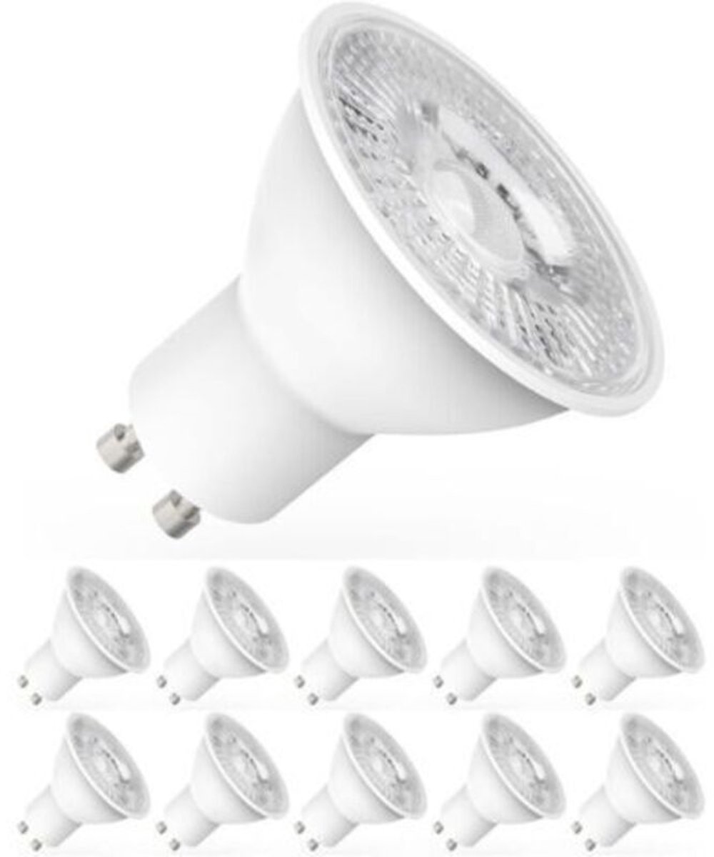 lamp-Set van 10 GU10 en MR16 LED-spotjes, 5W lampen, perfecte verlichting.