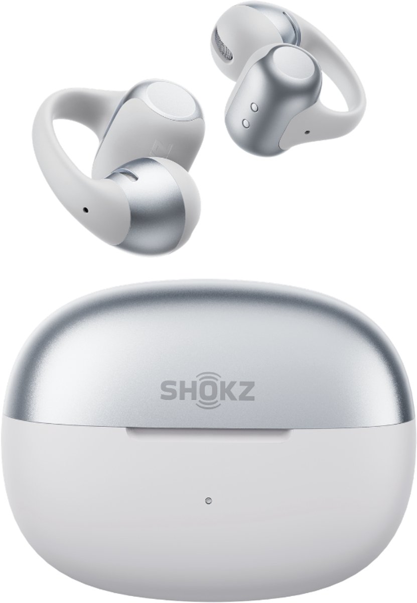 Shokz OpenDots 2 Open-ear Clip-on Oortjes – Dolby Audio – Draadloze Oordopjes – Grijs