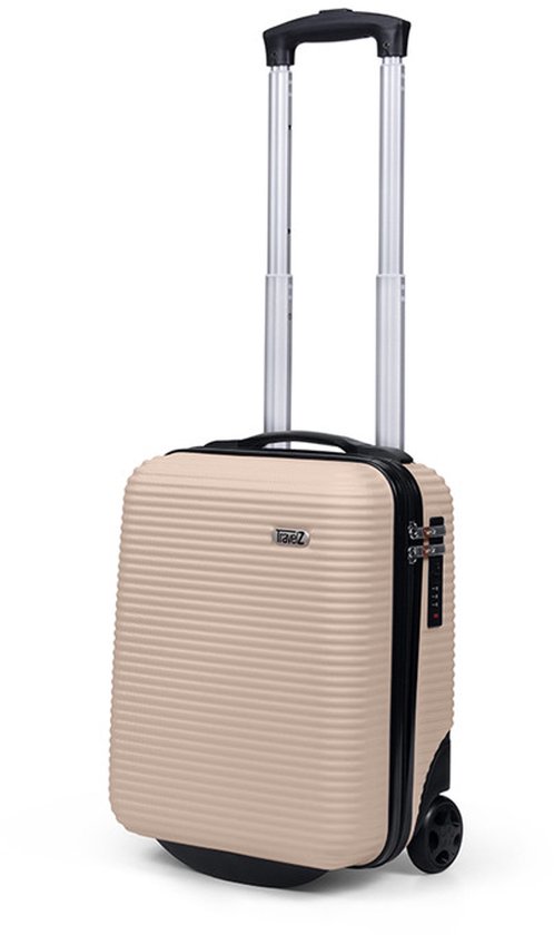 TravelZ Horizon Underseat Koffer 40cm - Lichtgewicht handbagage 20 liter met 2 wielen - Champagne