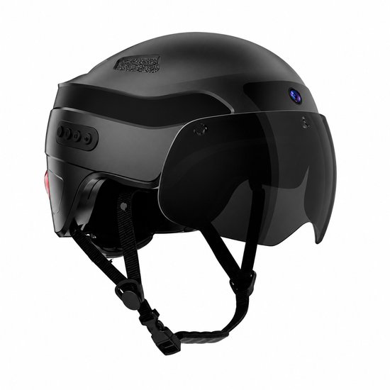 HOB SMART AI Fietshelm - Fietshelm met Camera - Fietshelm Met Vizier - Fietshelmen - Helm Camera - Fatbike Helm - 1080P Full HD - Bluetooth - Maat L