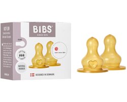 BIBS Flessenspeen - Natuurrubberlatex - 4+ mnd - Snel - 2-pack