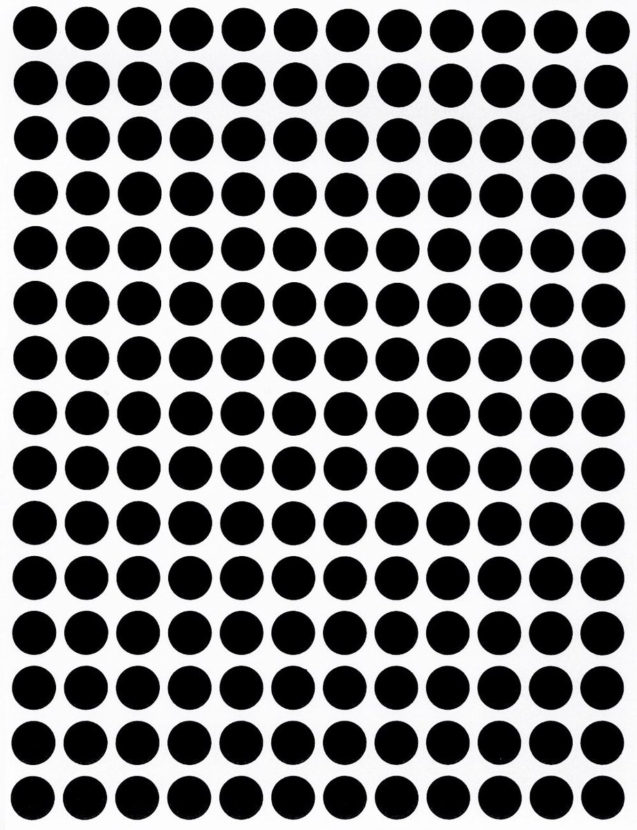 Dailygoods - Ronde Zwarte Etiketten - Stickers voor Thuisclassificatie - 8 mm - 2520 Stuks - Kleurgecodeerd - Ideaal voor Kantoor en Organisatie