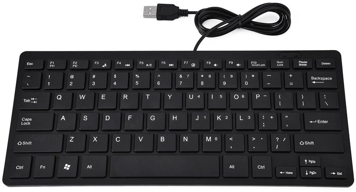 Dailygoods - Dailygoody - Ultradun Gaming-Toetsenbord - Mini USB-Toetsenbord - Ideaal voor Gaming en Werken - Zwart/Wit - Voor Desktop en Laptop - Duurzaam en Betr...