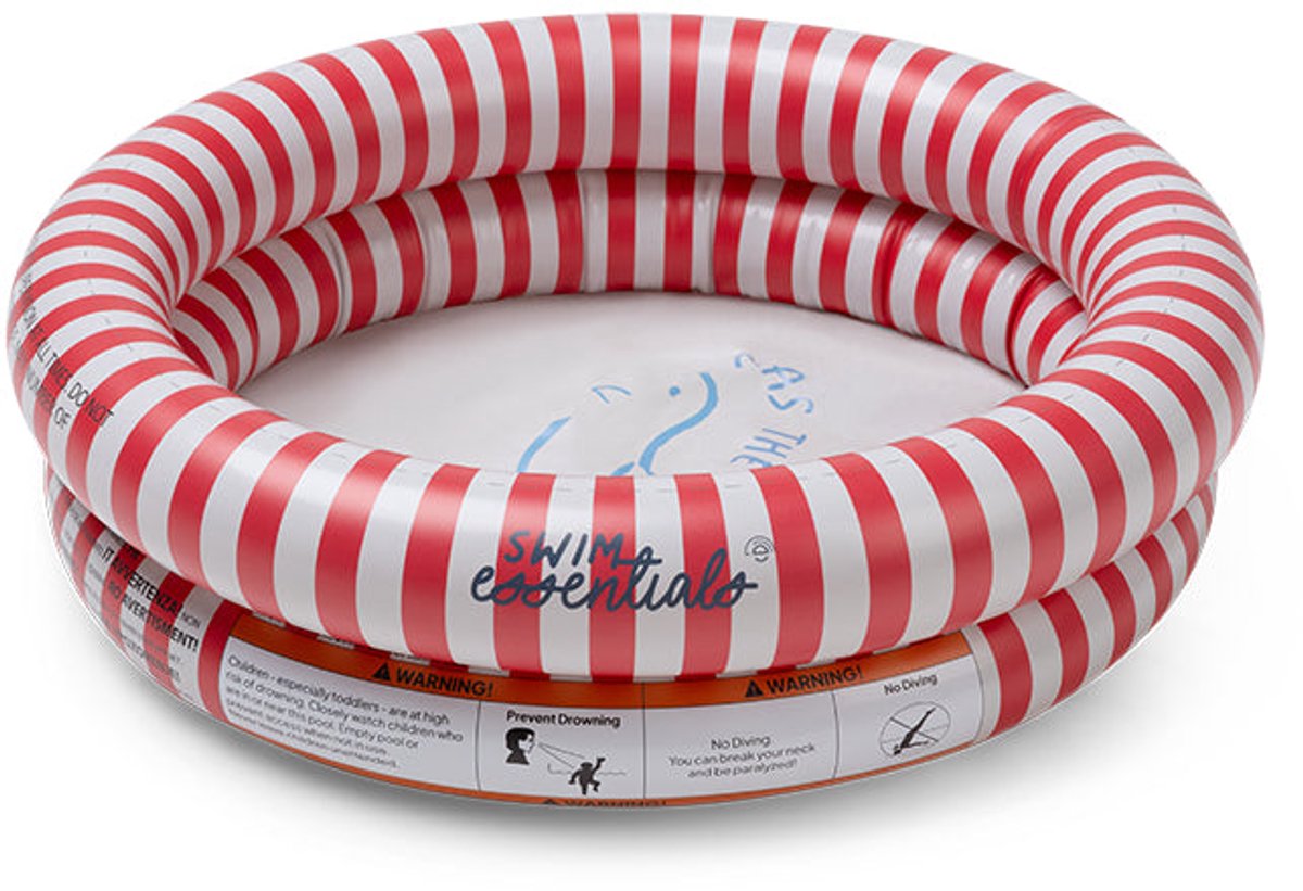 Swim Essentials Babyzwembad - Rood - Seas The Day - Ø 60 Cm
