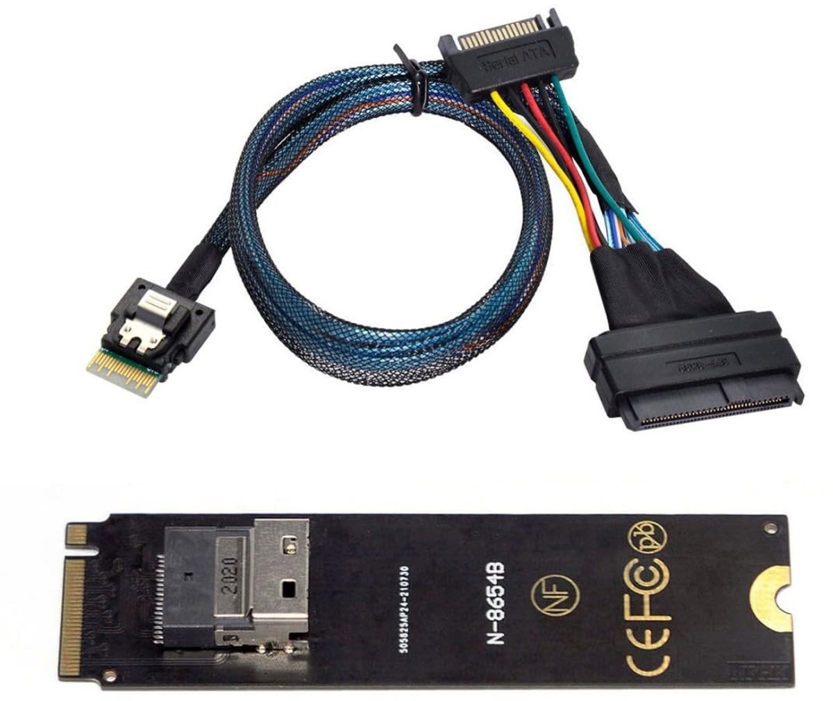 Dailygoods - PCIe M.2 naar Slimline SAS Adapter voor NVMe SSD's