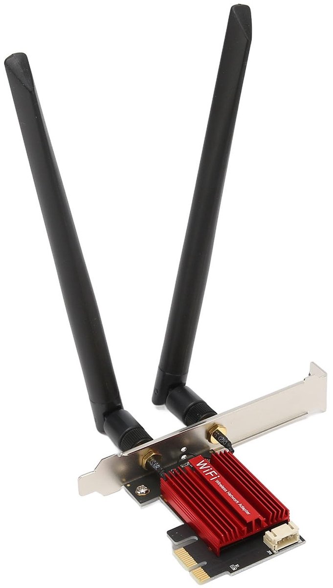 Dailygoods - Dailygoody - PCI Express-netwerkkaart - Gigabit Ethernet-kaart - Dual-band WiFi-kaart - Desktop-pc - Bluetooth 4.0 - 1200MBPS - Geschikt voor Windows ..