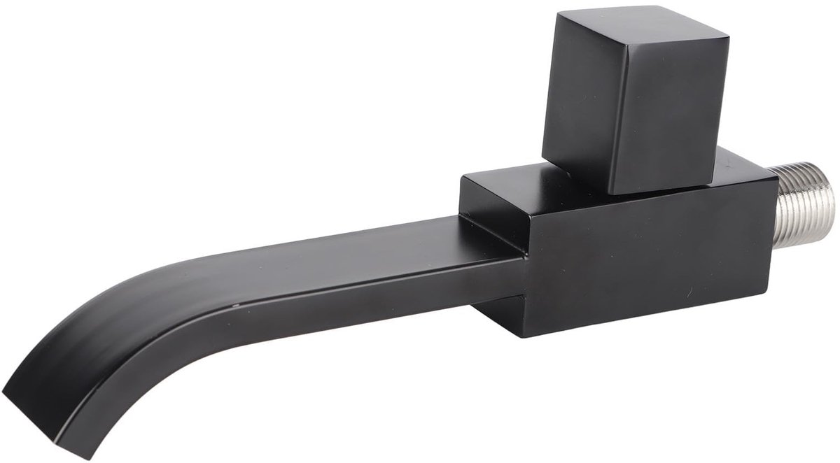 Dailygoods - Cosensi - Dailygoods - Dailygoody - Wall Faucet - Koud Waterkraan - Makkelijk te installeren - Mat Zwart - Modern Design - Geschikt voor Badkamer en Keuken