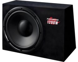 KAD® Subwoofer Auto - Actieve Subwoofer met Ingebouwde Versterker – Compact Design – Voor Auto- Zwart - 3cm x 25cm x 17cm
