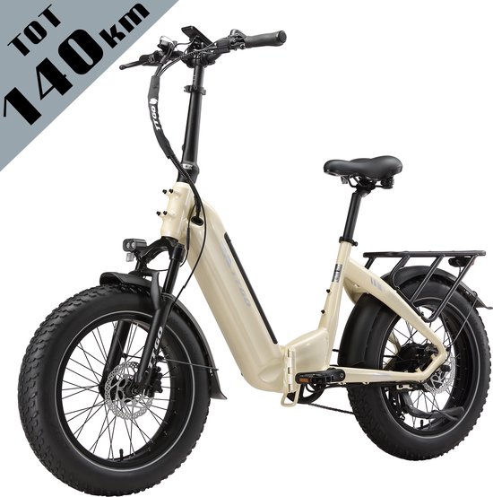 Elektrische opvouwbare fatbike TTGO F6 BOST 20×4.0 inch banden 864Wh accu 140 km actieradius Shimano 7 versnellingen