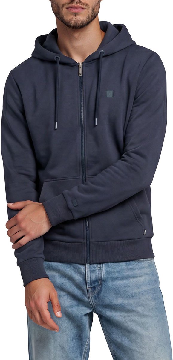 riverso Heren Sweatjack RIVBrad regular fit Blauw L Volwassenen Sweatjack / Vest met capuchon
