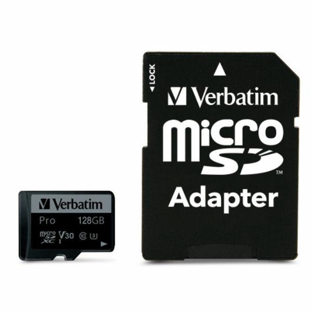 Verbatim MICRO SDXC CARD PRO UHS-3 128GB CLASS 10 INCL ADAPTOR microSDXC-kaart 128 GB UHS-Class 3 Schokbestendig, Water