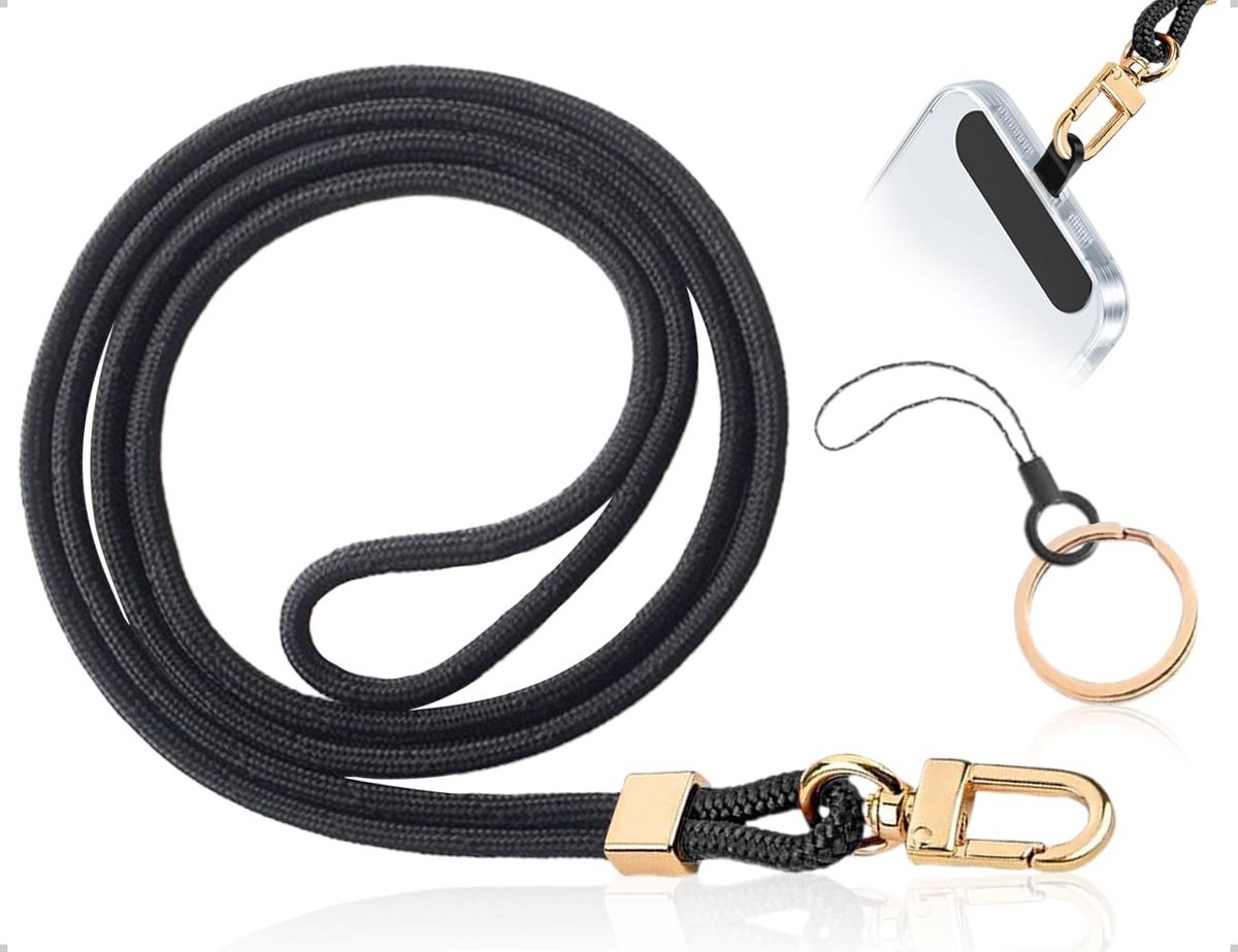 Dailygoods - Afneembare Schouderband met Karabijnhaak en Sleutelring