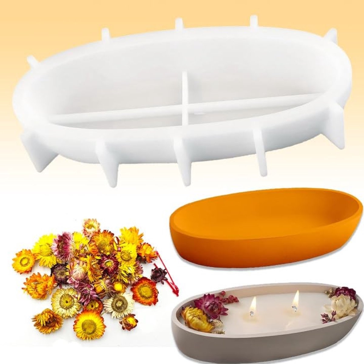 Dailygoods - Siliconen Gietvorm voor Kaarshouder DIY