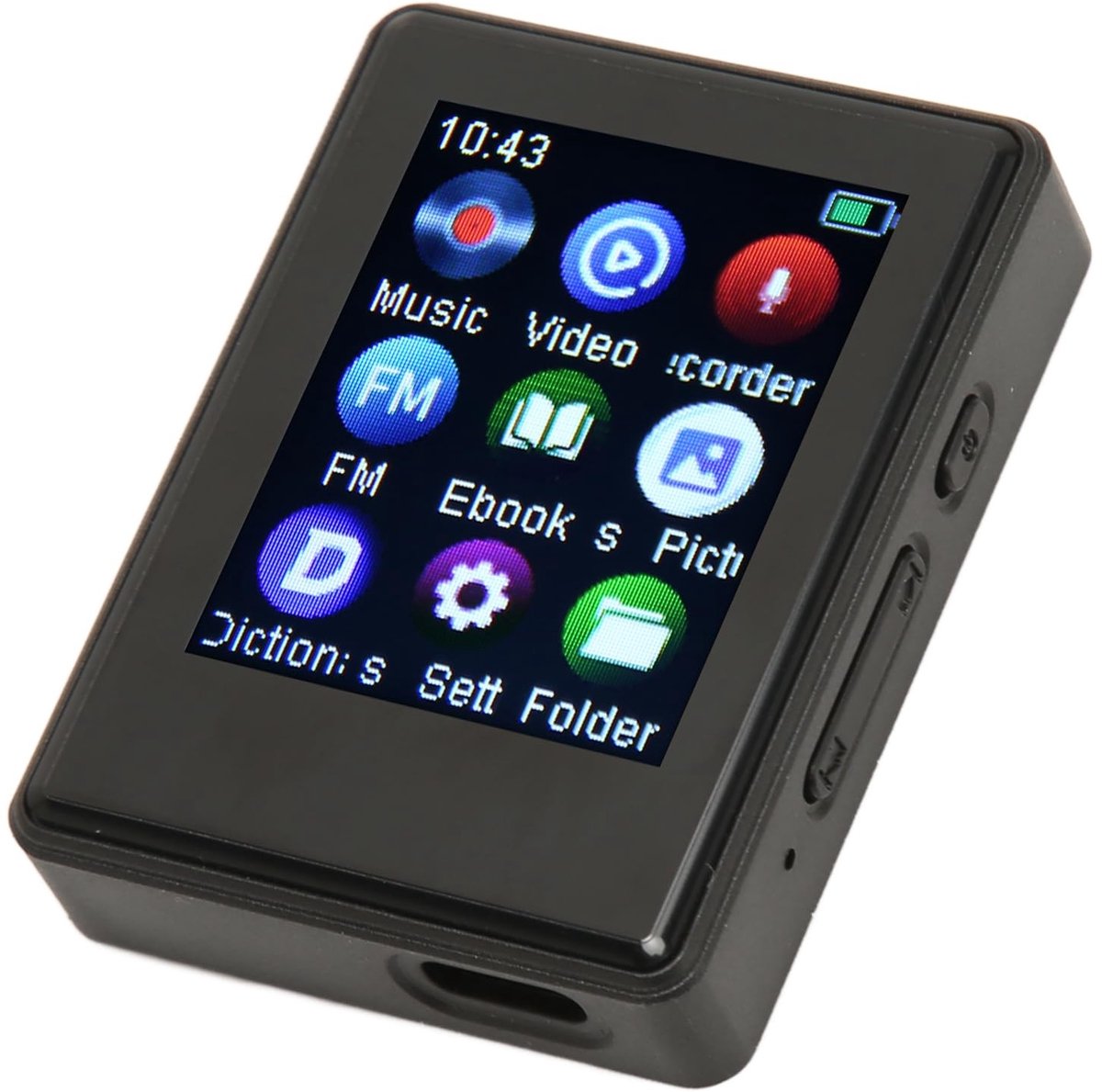Dailygoods - Dailygoody - MP3-speler - Bluetooth 5.0 - Draagbare muziekspeler - 1,77 inch - Ingebouwde luidspreker - Geschikt voor tieners - Tangxi1ourfdne57