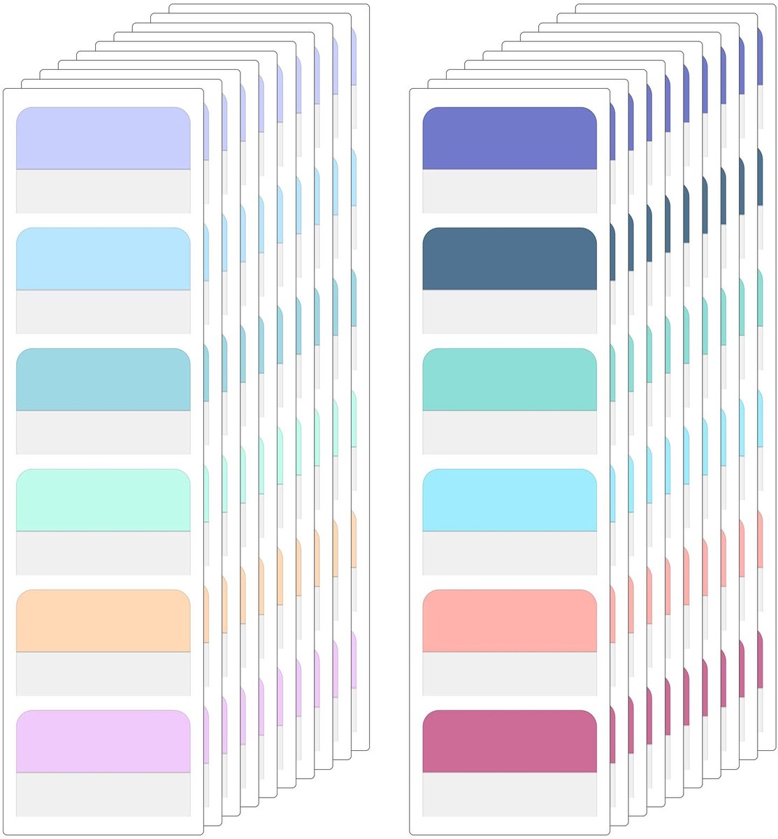 Dailygoods - 120 Stuks Zelfklevende Paginamarkers en Tabs voor Kantoor