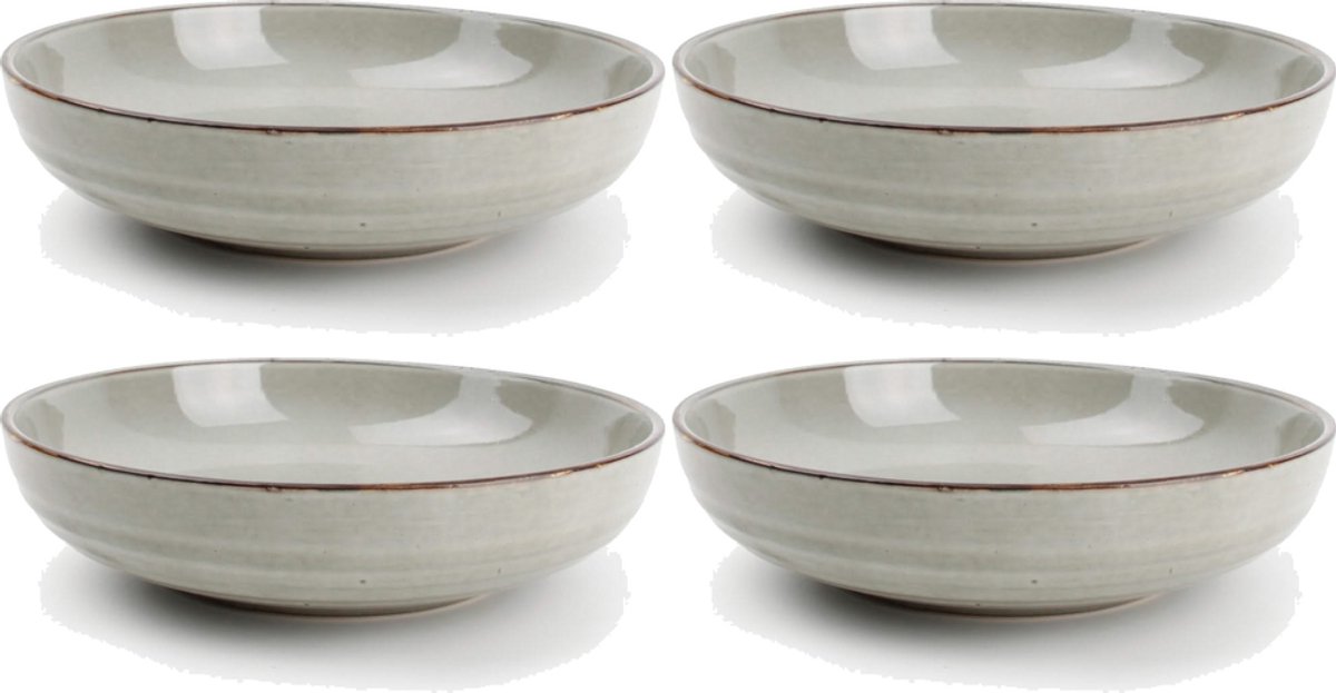 Salt & Pepper Diepe Borden / Pastaborden Artisan Groen ø 22 cm - 4 Stuks