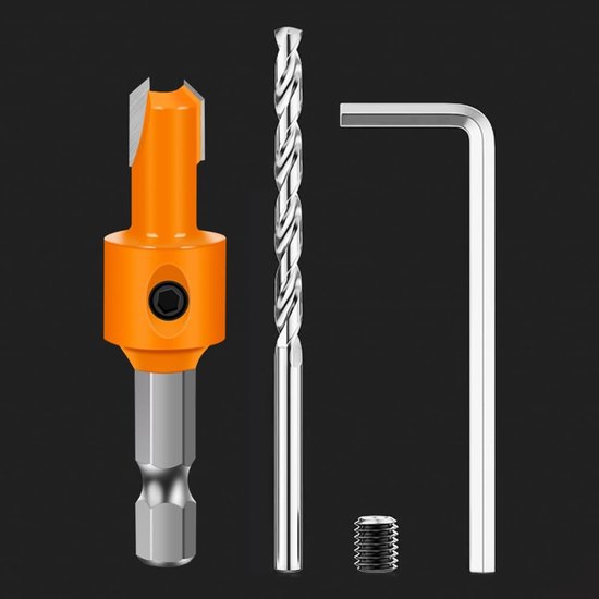 Dailygoods - Dailygoody - Verzinkboor - Houtbewerking - Vervangbare boren - 10 mm - Precisie en duurzaamheid - Ideaal voor hobbyisten en professionals - 5-delige s