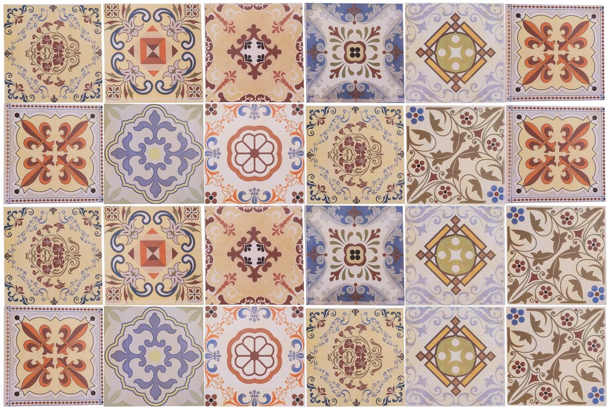 Dailygoods - Cosensi - Dailygoody - Tegelstickers - Wanddecoratie - Eenvoudig te installeren - Bruin/oranje - Flexibel en waterdicht - Geschikt voor keuken en badkamer - 24