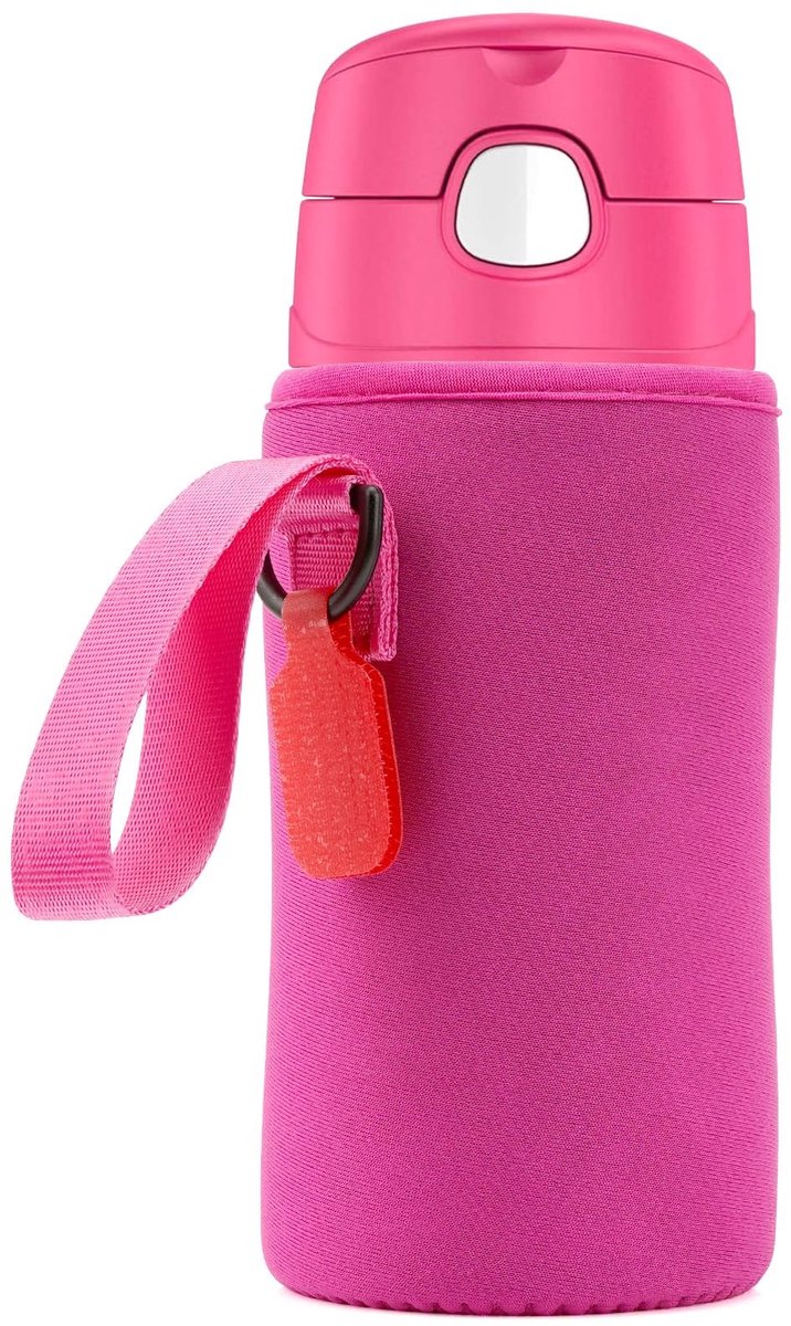 Dailygoods - Neopreen Hoes voor Thermosflessen in Roze Rood