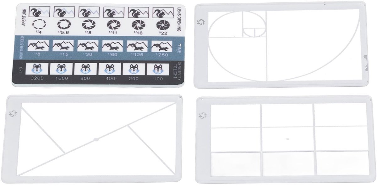 Dailygoods - Dailygoody - Compositiezoeker - Vierdelige Set - Veelzijdig voor Buitenfotografie - Nauwkeurige Compositie - Ideaal voor Fotografen - Handig in Gebrui