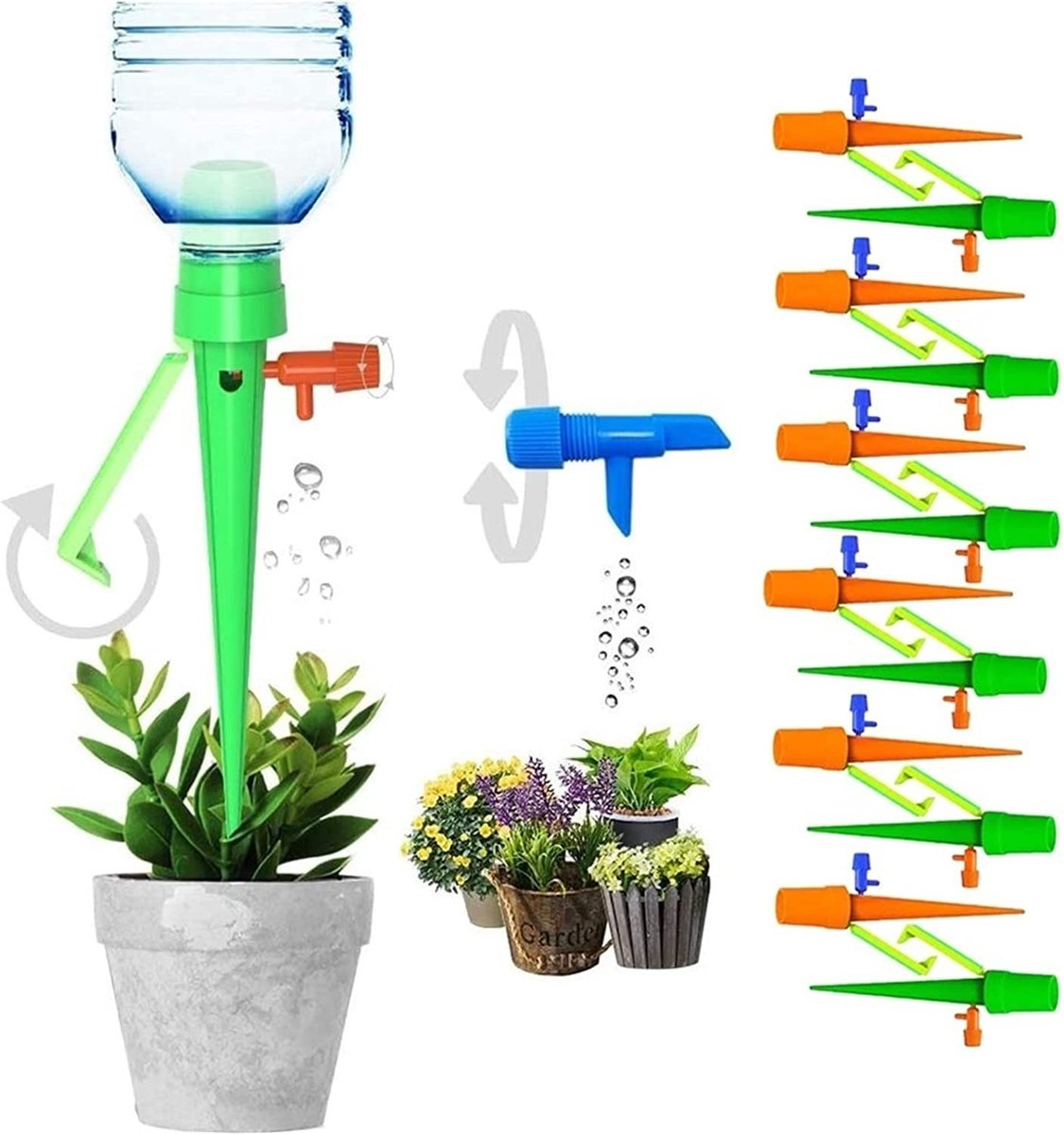 Dailygoods - Dailygoody - automatisch bewateringssysteem - druppelirrigatiesysteem - zorgeloos plantenonderhoud - 20-delig - langzame vrijgave - ideaal voor tuinie