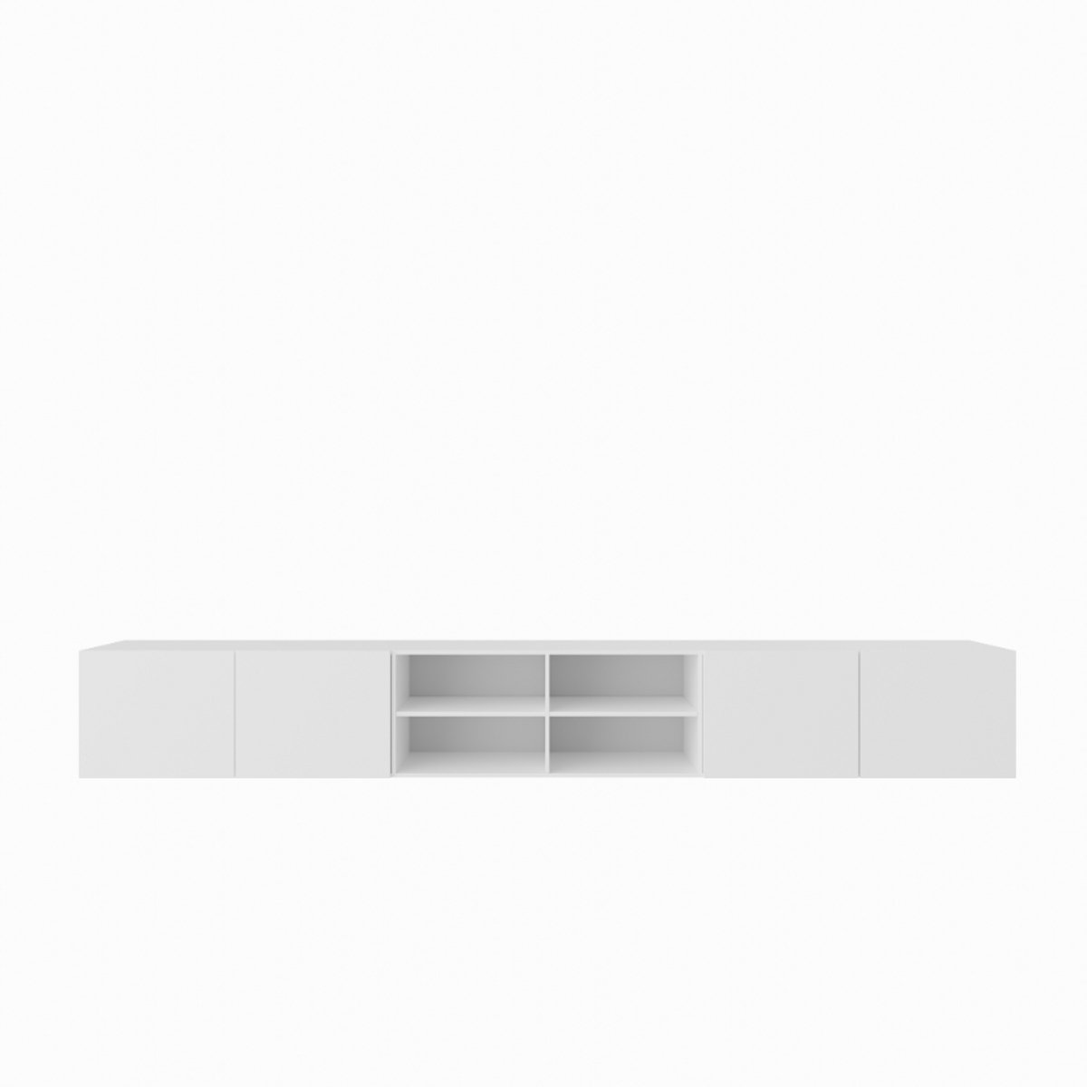 TV-kast Leo IV 300 (3x100) cm (wit + wit)