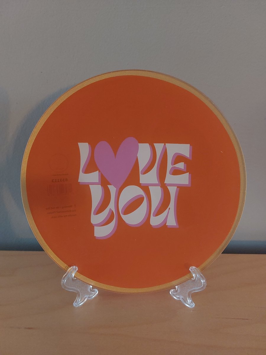 leuk bordje met de tekst : love you