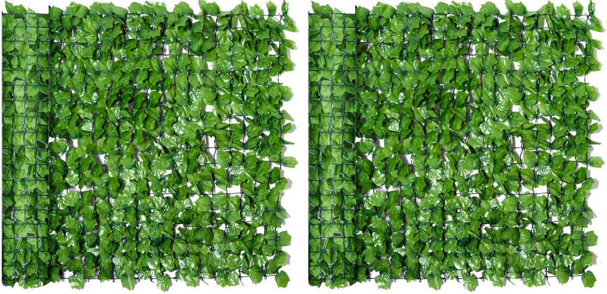 Outsunny Kunsthaag PE, stof L300 x B100 cm Lichtgroen