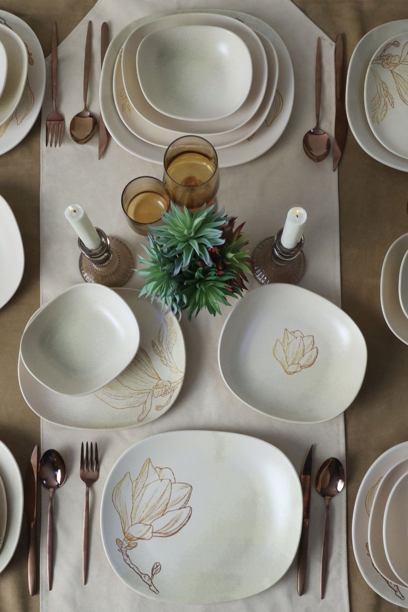 Keramika Serviesset - Vintage Bloom Isabella - 24 delig - 6 persoons - Stoneware