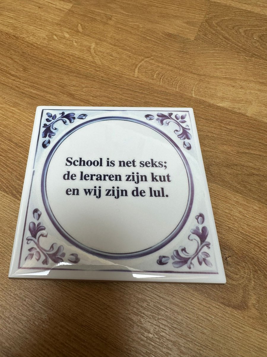 Tegel -Grappige tekst- School