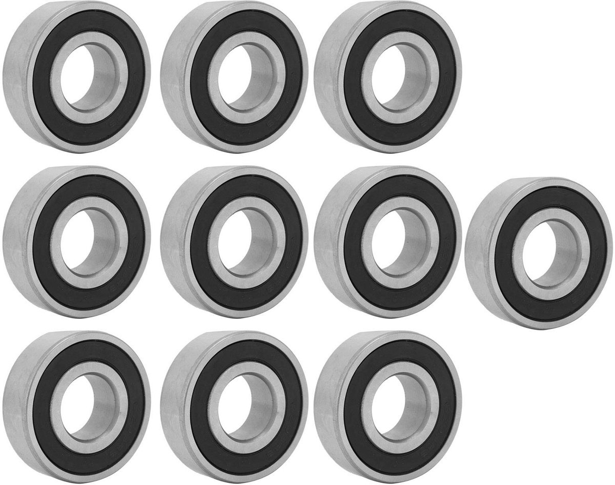 Dailygoods - 10 Stuks Diepe Groef Kogellager 6203RS voor Skateboards en Inline Skates