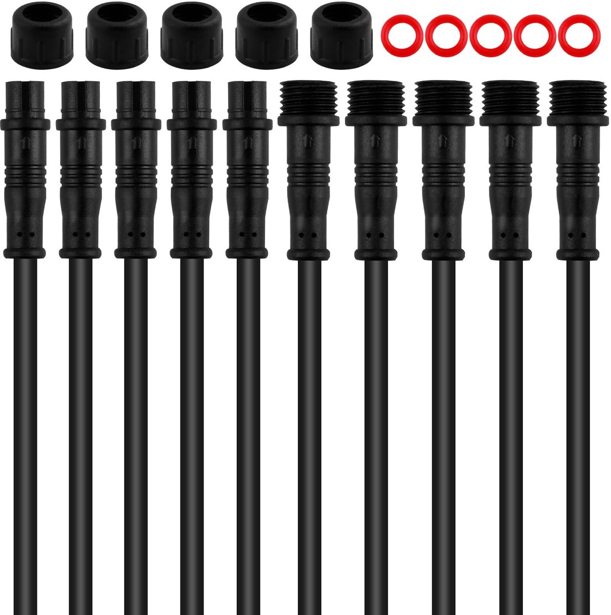Dailygoods - Set van 5 Waterdichte 2-polige Connectoren