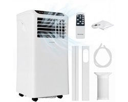 Auronic Mobiele Airco - 10.000 BTU - 4-in-1 - Airconditioning met 2 Raamafdichtingskits - Ventilator - Ontvochtiger - Tot 25m² - Wit